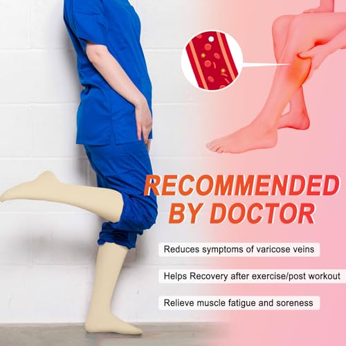 Image of Iseasoo 4 Pairs Compression Socks for Women Circulation-Best Support for Nurses,Running,Athletic,Travel