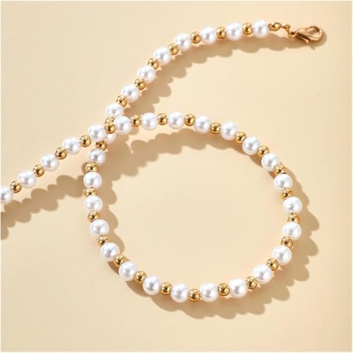Collier délicat de luxe perles pierres précieuses ras du cou ajustable or