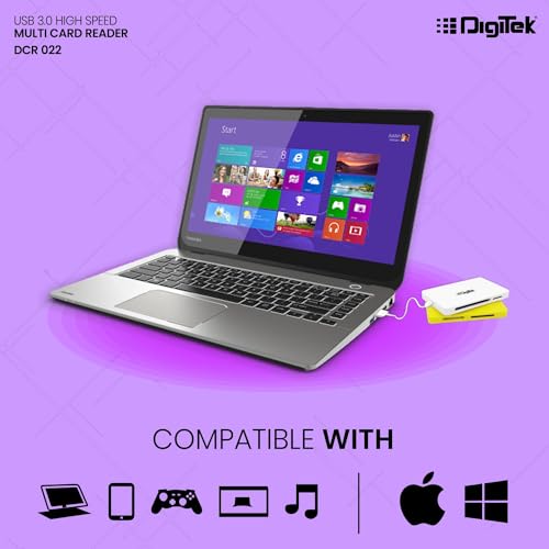 Image of DIGITEK (DCR-022) USB 3.0 High Speed Multi Card Reader, Support SDXC /SDHC /SD /Micro SDXC /Micro SD /CF Card, Support Operating System Window 7 /8 /10 or Higher, Mac OS 10.07 + Higher