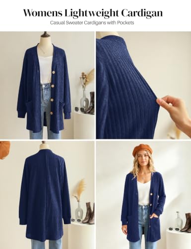 Image of MONNURO Plus Size Cardigan for Women Lightweight Open Front with Pockets
