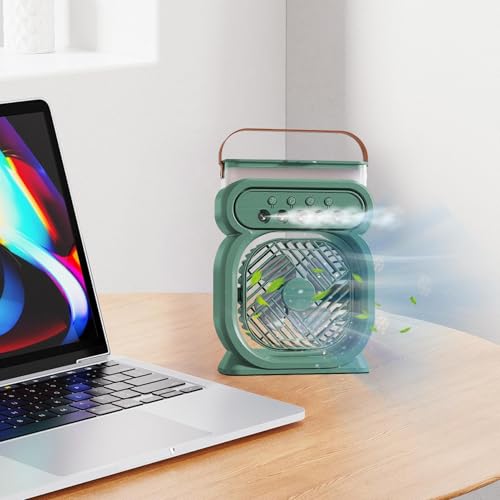 Ventilateur de brumisation portable USB à 3 vitesses avec veilleuse intégrée - 3