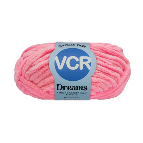 Image of VCR Salmon Pink, 100 Grams Hank, 60 Meters Length, Premium Polyester Ball for Crochet and Knitting, Pack of 1 Yarn, Soft and Bulky Fur Suitable for DIY