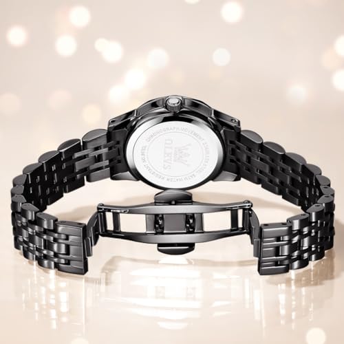 Image of OLEVS Womens Watch Classic Dress Number Female Watches for Ladies Analog Quartz Stainless Steel Waterproof Luminous Day Date Two Tone Easy to Read Wristwatch