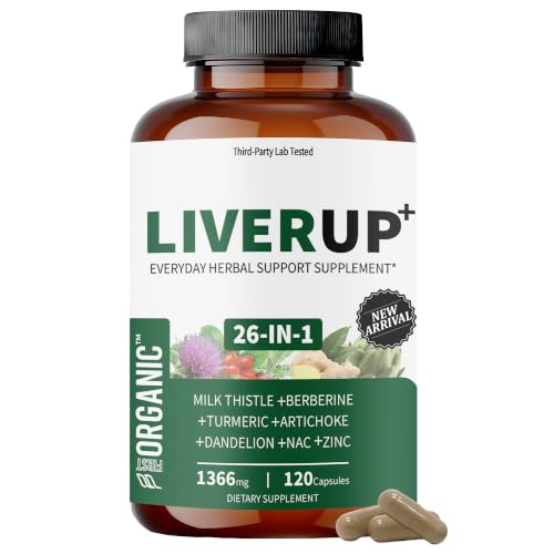 FIRSTORGANIC Milk Thistle Liver Guard+ Complex | 1366mg - 120 Caps | 27-in-1 Herbal Liver Support Blend | with Silymarin Beet Root NAC & Zinc | Third-Party Lab Tested