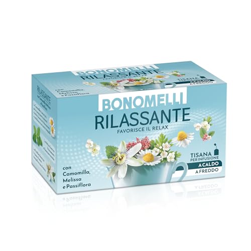 Tisana 100% naturale dal gusto speciale e piacevole con camomilla, tiglio e passiflora, piante dalle tradizionalmente note per favorire il relax. La Tisana è valorizzata dalla presenza di lemongrass, melissa e biancospino che favoriscono la distensione e il benessere mentale.