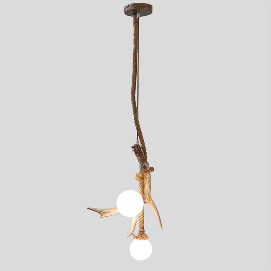 KXEcoLife G9 creative antler lamp, Scandinavian chandelier, entrance decorative for restaurant bar card seat cafe B&B log cabin chandelier,I