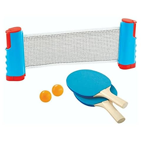 Portable Ping Pong Paddle & Retractable Net Table Tennis Set - Ping Pong Racquet Rack Paddle Balls Set Cover