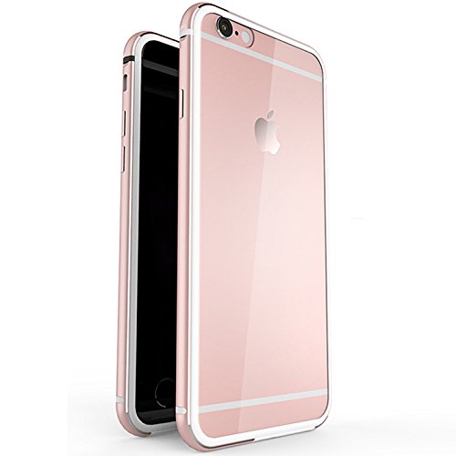 iPhone 6 Case, iPhone 6S Case, HeeBin 2 in 1 Ultra Thin and Slim Crystal Clear Anti - Scratch Anti-fingerprint Shockproof Frame For Apple iPhone 6 / 6S Case - Rose gold