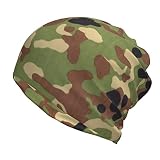 456 Herren Damen Klassische Beanie Mütze Deutsche Bundeswehr Flecktarn Camo Unisex Wintermütze Weich Elastisch Basic Beanie Multifunktional Slouch Beanie Für Erwachsener Kinder, Einheitsgröße