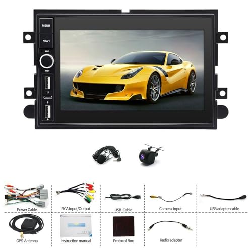 Image of 5G WiFi Double Din Car Radio for Ford F150 2004-2008 Head Unit Android 15, 4 Core 7 Inch Touch Screen Car Stereo with Wireless Carplay Android Bluetooth Backup Camera FM /RDS Mirror Link 2+64G