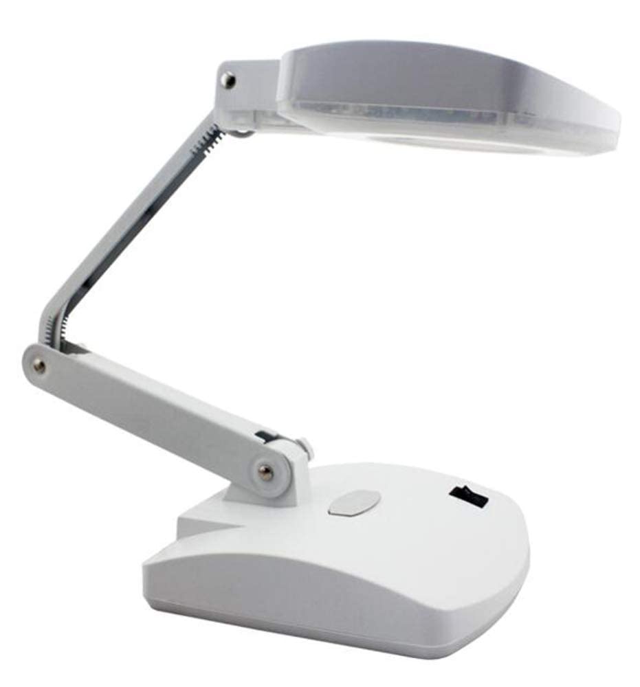 Vergrößerungsglaslampe mit 56 LEDs, 3D- und 8D-Linse – 85-mm-Vergrößerungslicht, Verstellbarer Schwenkarm, höhenverstellbar für Schreibtisch, Tisch, Arbeitsfläche, Bastelarbeit,