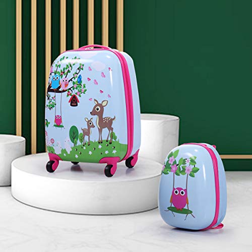 2Pcs-Kids-Luggage-12-16-Kids-Carry-On-Luggage-Set-Trolley-Hard-Shell-Suitcase-for-Boys-and-Girls-Travel-Suitcases