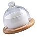 CLISPEED Ceramiczne Ciasto Płyta Stojak Szklany Kopuła Z Zupa Ceramiczna Mini Tort Stand Glass Display Dome Cloche Glass Bell Słoik Pokrywa Do Cupcake Cheese Candy