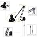 BRRSKBK Black Industrial Swing Arm Wall Light Nordic Adjustable Long Arm Wall Sconces Lamp Metal Double-arms Folding Architect Work Wall Mount Lighting for Bedroom Reading Living Room