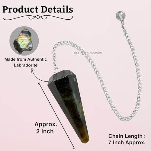 Image of Certified Labradorite Pendulum Dowsing Tool