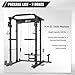 MAJOR FITNESS PLM03 All in one Power Rack - 1400 lbs Multi-Function Home Gym System with Cable Crossover, Adjustable Pull-Up Bar, 360° Landmine (PLM03 BK)