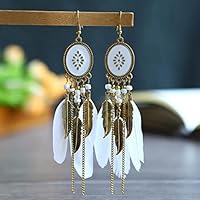 Oorbellen bohemian parel goud | MKR style