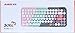Teclado inalámbrico Bluetooth, Compacto y Ligero, Estilo Retro, Textura Mate, 84 Teclas,...