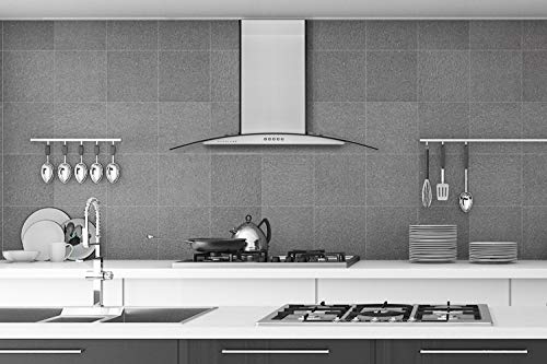 Image of Hauslane Wall Mount Range Hood 30 Inch | European Canopy Design with Tempered Glass & Stainless Steel | 3-Speed, Dishwasher-Safe Filters | Ducted or Ductless with Charcoal Filters,WM-600