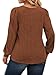 VISLILY Long Sleeve Shirts for Women Plus Size 3X Puff Sleeve Tops Cute Ribbed Knit Tunics Loose Fit Square Neck Sweatshirt Caramel