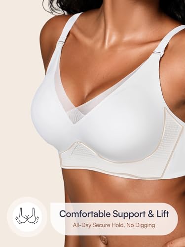 Image of Jelly Bras for Women No Underwire, Full Coverage Seamless Comfortable Bralette with Support and Lift, Wireless Padded Bra
