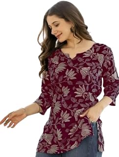 SIROTA Rayon Short Top for Women | Tunic for Jeans | Western Short Kurti | Stylish Straight Ladies Kurta | Ethnic Kurta fo... Price In India