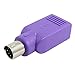 Keyboard USB to PS2 PS/2 Adapter Converter, Purple Color