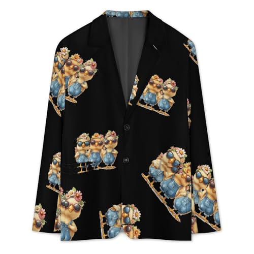 Chicken Mom Lady Mens Blazer Lightweight Sport Coat Two Button Suit Jackets3