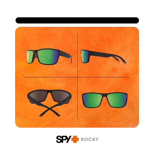 Spy Rocky 62MM Cylindrical Shield Sunglasses for Men +BUNDLE with ACCESSORY EYEWEAR KIT3