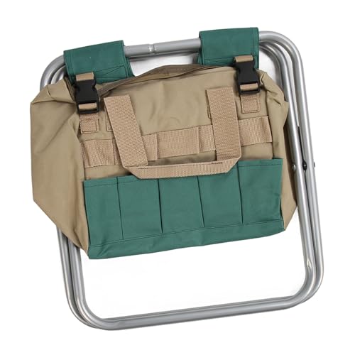 DAUERHAFT Banqueta de jardineiro, mochila dobrável resistente, tecido Oxford removível resistente a