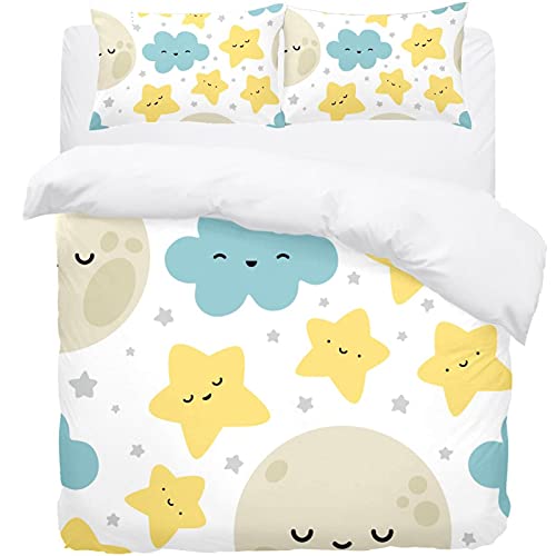 Parure de lit design Moon Cloud Stars en textile supérieur ultra doux - 2