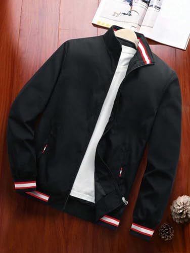 Image of TAGAS Men's Regular Fit Zip-Up Casual Jacket for MENS || Bomber Jacket for Men || Stylish Jacket For Men ||Men's Regular Fit Zip-Up Casual jacket|| bomber jacket for men (MJ-9090)