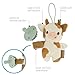 Infantino Snuggle & Soothe PaciPal - Soft Fabric Pacifier Pal with Premium Silicone Pacifier for Baby's Comfort and Self-Soothe, Cow