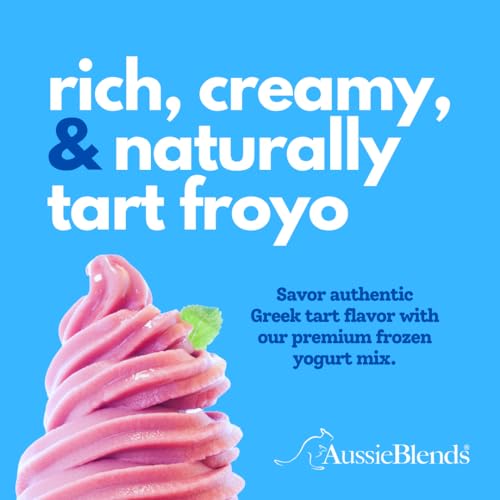 image for AussieBlends Greek Frozen Yogurt Mix Tart For Froyo, Soft Serve, and R