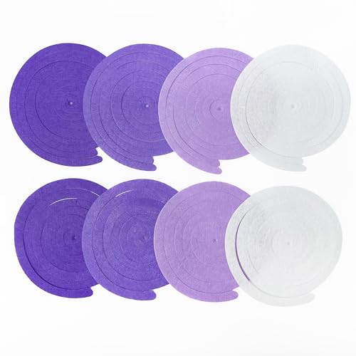 Image of 36Pcs Purple Hanging Swirl Decorations Ombre Purple Felt Swirl Streamer Spiral Ceiling Garland for Lavender Lilac Violet Birthday Wedding Bachelorette Graduation Holiday Hen Party Supplies