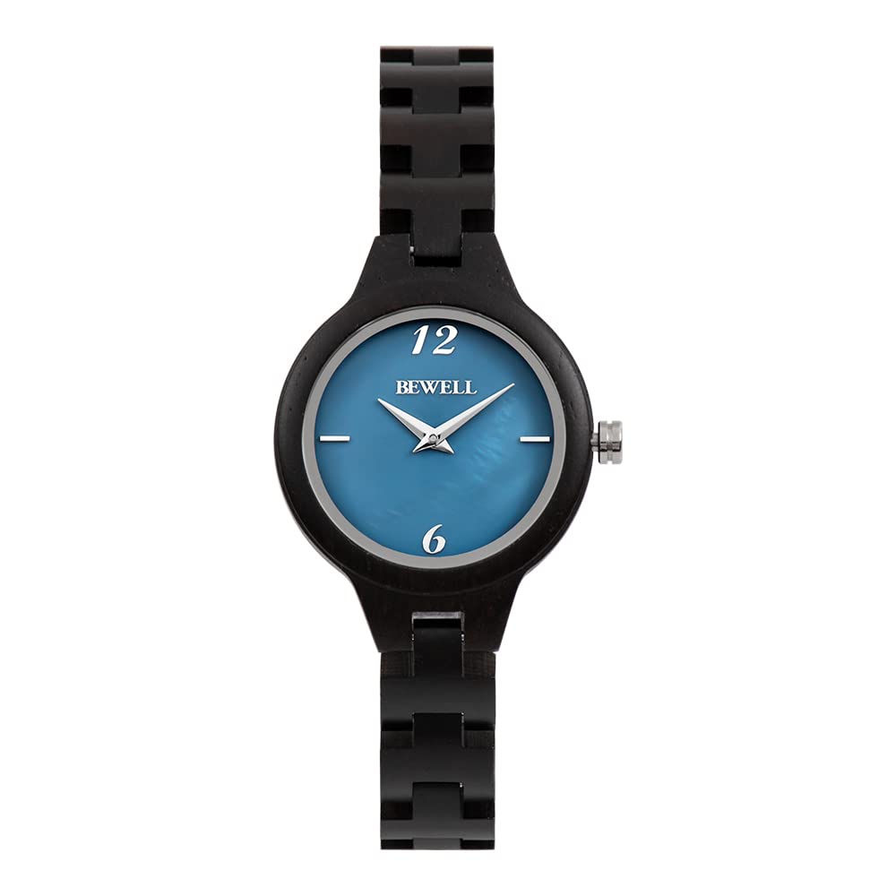 BEWELL Ebony Wood Watch for Women, Equipped with Japanese Movement (B0B641KKJC) Amazon Price History, Amazon Price Tracker