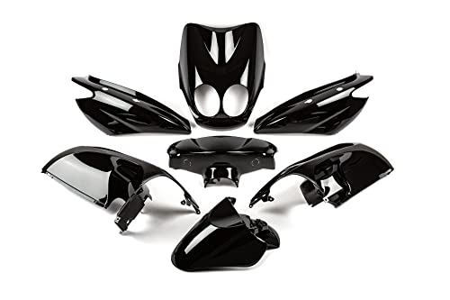 Str8 Kit de carénage (7 pièces) noir pour MBK Ovetto / Yamaha Neo's à partir de 2008