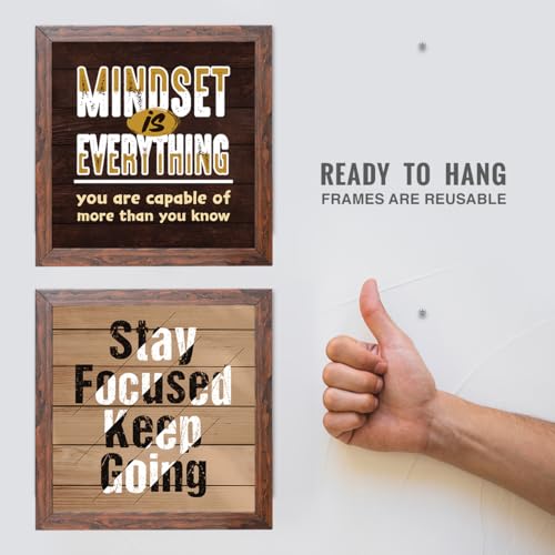 Image of Chaka Chaundh - Motivational Quote Art Frames - Framed Inspirational Wall Quotes poster for OFFICE, STUDENT, STUDY ROOM - (11 X 11 Inches - Set of 4)