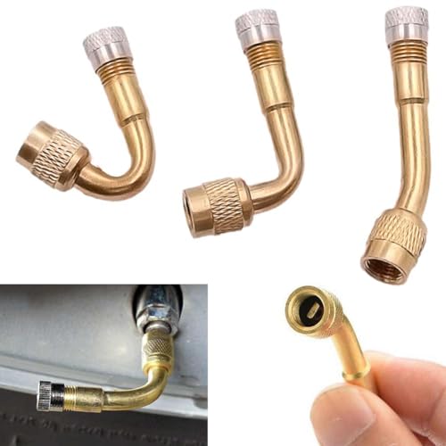 KITPIPI Extensão de válvula de pneu, 45 90 135 adaptador de extensão de haste de válvula de pneu de