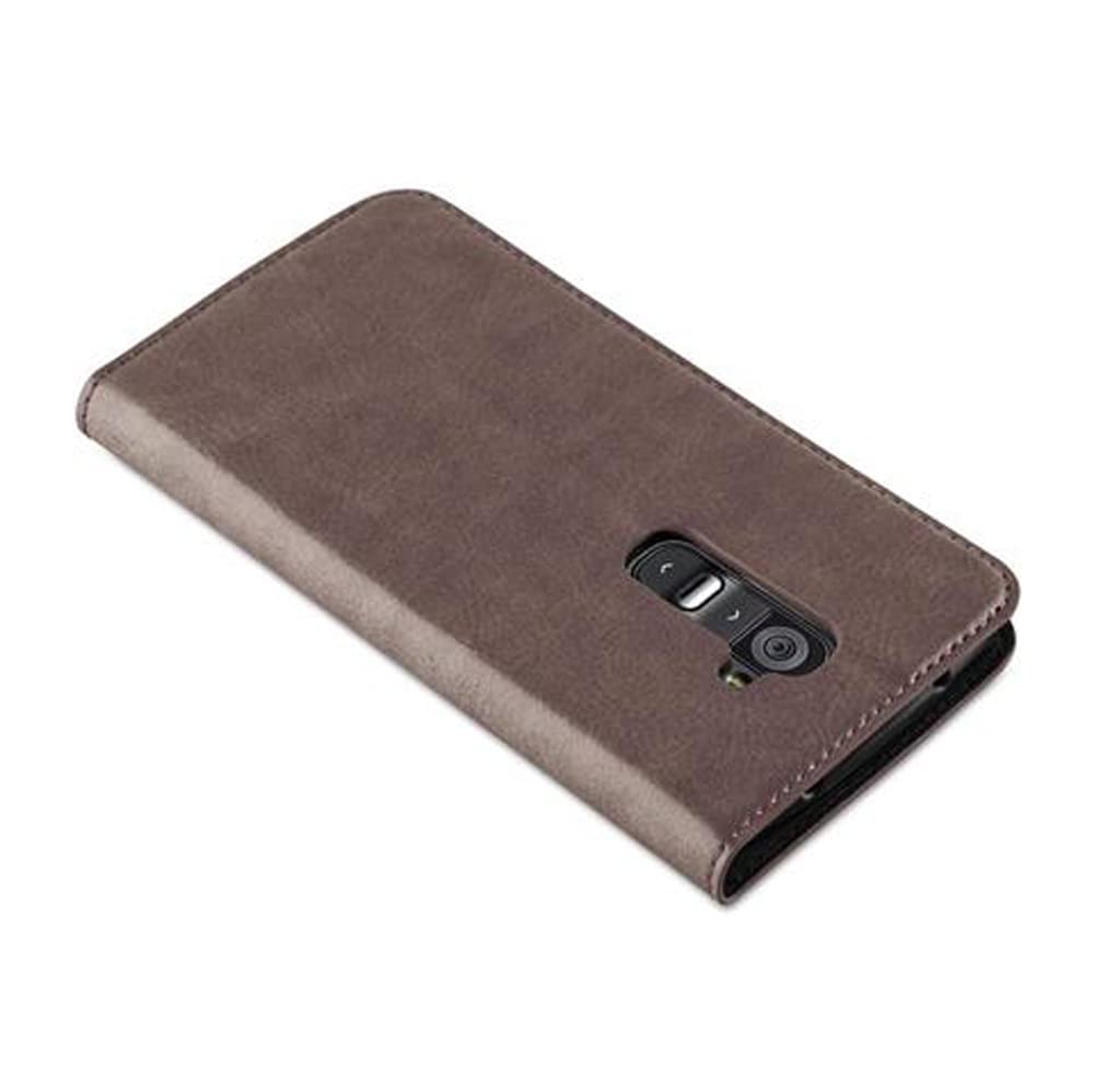 Cadorabo Custodia A Libro Portafoglio Per LG G8 – Pelle Finta Bruno Café, Vani Carte, Chiusura Magnetica, Funzione Stand