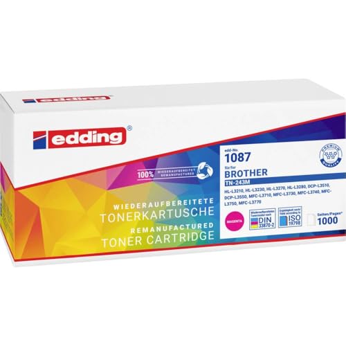 Toner Brother TN-243 magenta Edding EDD-1087 pour remplacer une cartouche vide sans traces