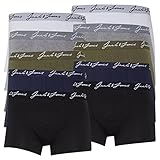 JACK & JONES Herren Handwrite 10 Pk Boxer Slips - Blk/Olive/Marine/Gry/Wht - L