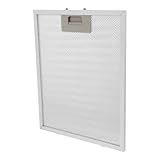 SECFOU Grille de Filtration pour Hotte Aspirante en Métal Argenté 320X260X9Mm, Accessoire la Cuisine pour Absorption des Graisses, Entretien Pratique