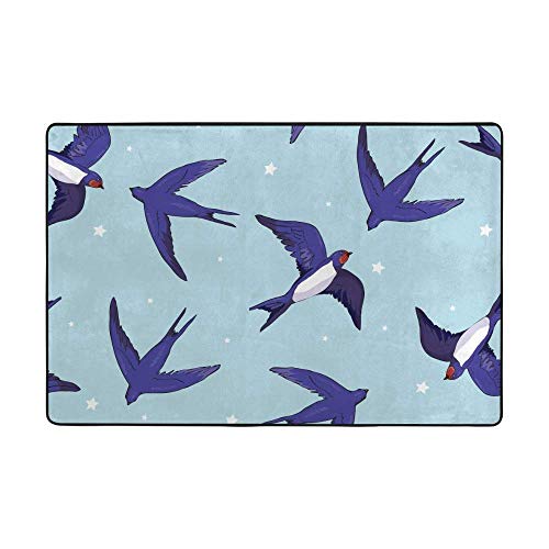 Tapis de sol pour chambre à coucher en velours super doux bleu - 2