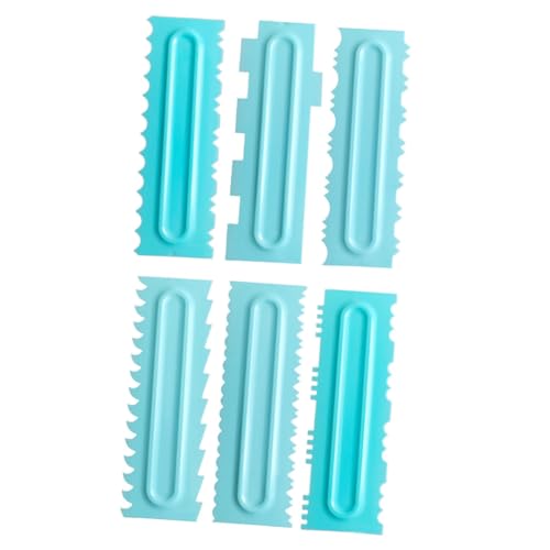 PRETYZOOM Lot De 2 Ustensiles De Pâtisserie Peigne Grattoir À Crème En Plastique Grattoir À Gâteau Lisseur À Fondant Spatules À Beurre Peigne À Glaçage Pour La Décoration