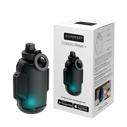 Image of Aquaminder Smart Water Bottle, 1300ml, Glow Reminder Technology with Bluetooth App, Magnetic Phone Holder Grip, Compatible with I phone mobiles, USB-C Charging, BPA-free, Congo Prime+
