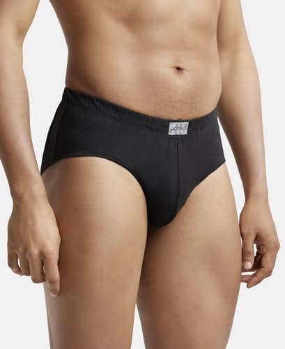 Image of Jockey 8035 Men Super Combed Cotton Solid Brief with Ultrasoft Concealed Waistband (Pack of 2)