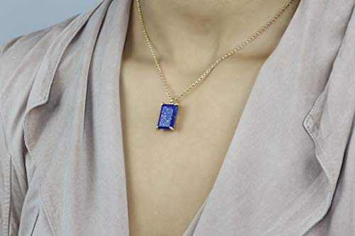 Collier Pendentif Lapis Lazuli en Or 14K : Un Bijou Durable et Inaltérable - 2
