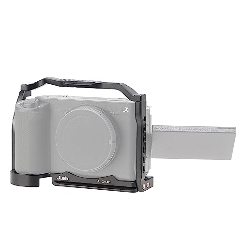 Image of ZV-E1 Cage, Hersmay Video Stabilizer Camera Cage for Sony ZV-E1 Camera Accessories with Top Handle DSLR Rig with Cold Shoe,Handle Locating Holes,Multiple 1 /4 inch 3 /8 inch Screw Holes