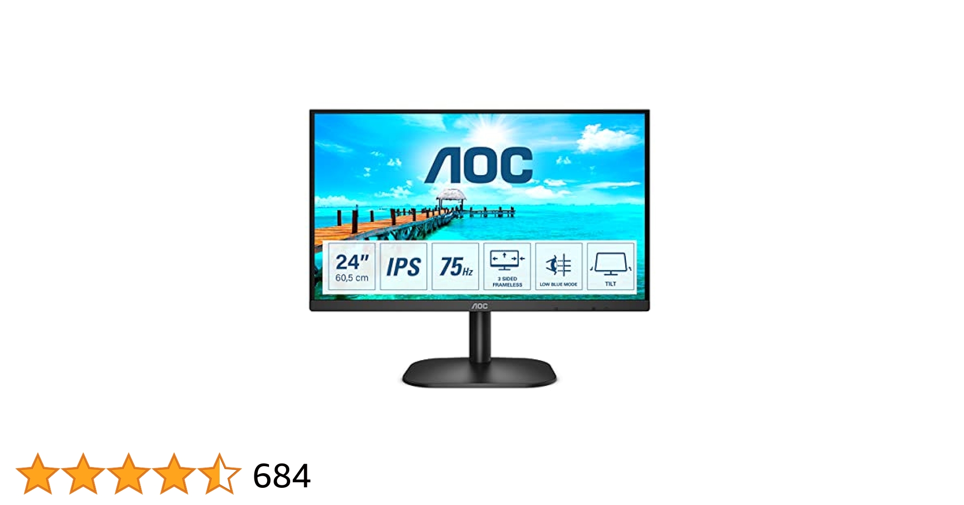 AOC 24B2XH/11 24 23.8インチIPSモニター 75hz 薄型 Amazon.co.jp: AOC 24B2XH - 24 Inch FHD Monitor,75Hz, IPS